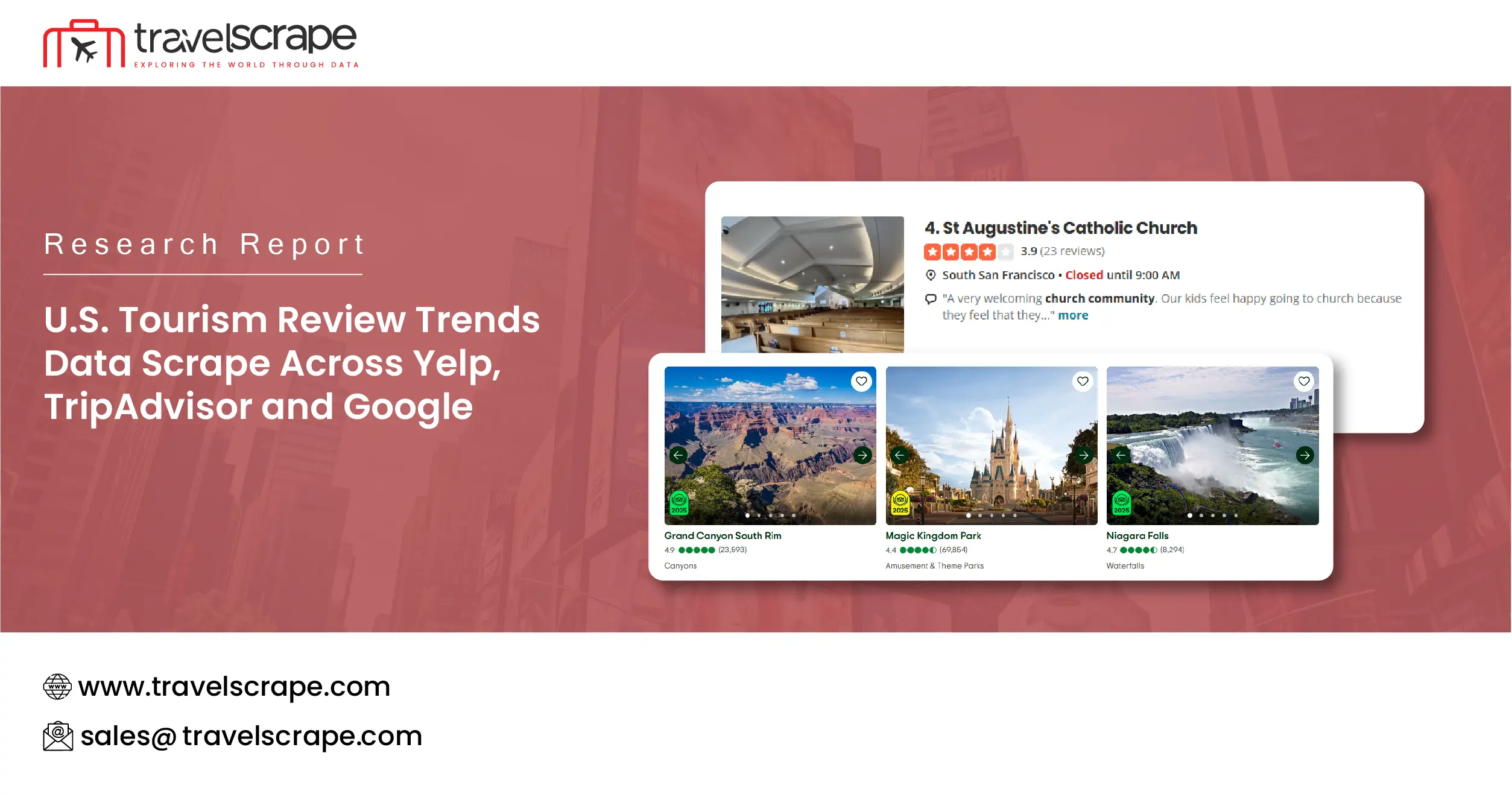 Leverage U.S. Tourism Review Trends Data Scrape